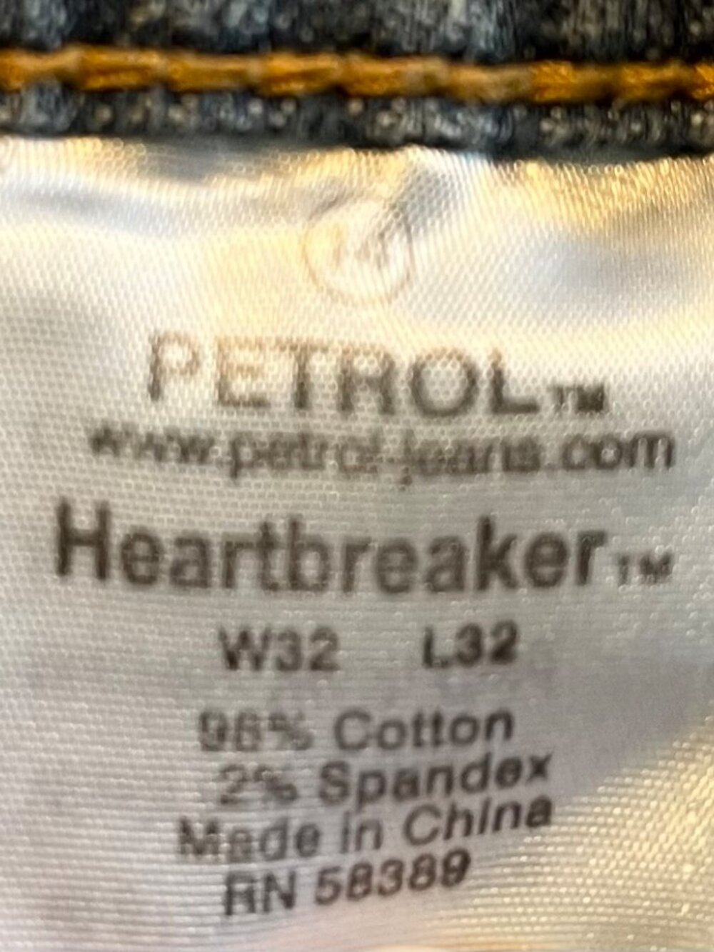Vintage Petrol Heartbreaker Bootcut Western Jeans size 14 32x32 - Picture 9 of 9